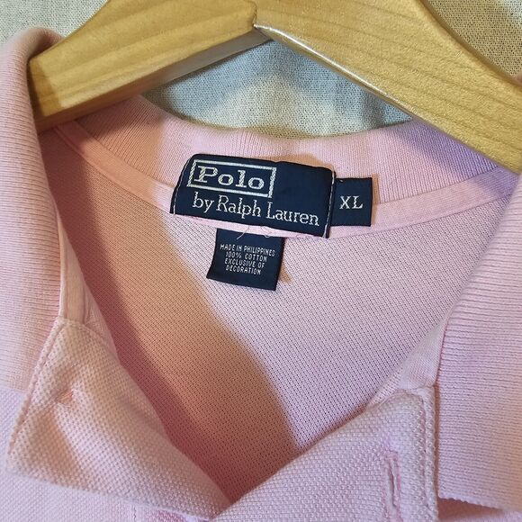 Polo by Ralph Lauren Men's Pink Polo Shirt XL And Extra Long *Small Flaws* - Picture 3 of 12